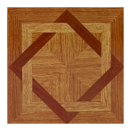 Achim Tivoli Self Adhesive Vinyl Floor Tile 12in X 12in, Wood Diamond, 45 Pack
